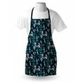 thumbnail image 4 of Romantic Apron, Summer is Here Message with Blossoming Pomegranate Fruits Tree, Unisex Kitchen Bib with Adjustable Neck for Cooking Gardening, Adult Size, Pale Pink Dark Petrol Blue, by Ambesonne, 4 of 4