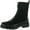 Black Suede, variant on Womens Leone Suede Round Toe Mid-Calf Boots