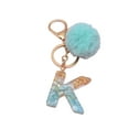 thumbnail image 1 of Flmtop Letter Pendant Plush Ball Key Chain Resin Sequin Buckle Keyring Holder Charm Decoration, 1 of 10