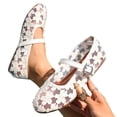 thumbnail image 5 of Lenago Flat Shoes for Women Wide Width Round Toe Walking Shoes Casual Womens Dress Shoes Office Shopping Party Travel Beige Size-7.5, 5 of 10