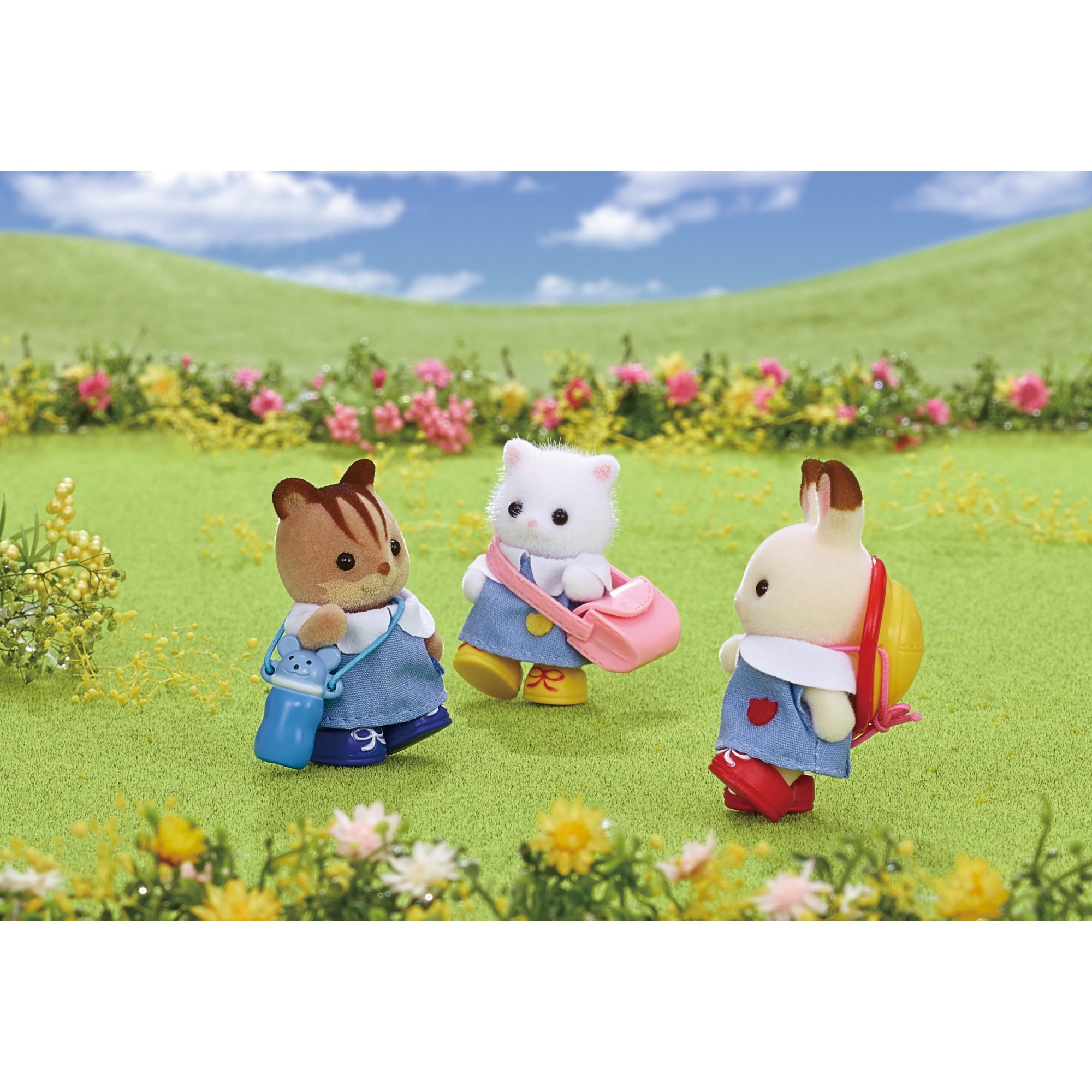 Calico Critters Nursery Friends, Set of 3 Collectible Doll Figures in Nursery School Outfits - image 4 of 4