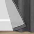 thumbnail image 5 of Eclipse Hadley 100% Blackout Curtain Panel, Linen Blend Grommet Window Curtain, 1 Panel, 50 In Wide x 95 In Long, Charcoal, 5 of 9