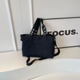 thumbnail image 4 of Bolso de lona para mujer 2024, nuevo bolso de mano a rayas para ir al trabajo, bolso cruzado retro versátil de un solo hombro con diseño de chica picante de metales pesados, 4 of 5