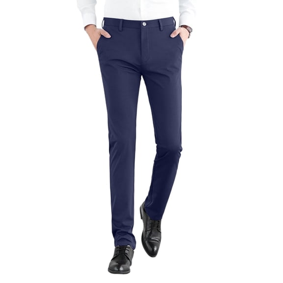hotojiny Men's Dress Pants Casual Stretch Tapered Golf Trousers Comfortable Classic Fit Business Formal Pants for Daily Wear