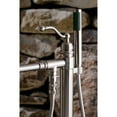 thumbnail image 3 of Kingston Brass KS7038ABL English Country Freestanding Tub Faucet with Hand Shower, Brushed Nickel, 3 of 8