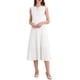 thumbnail image 1 of Vestido midi de línea A sin mangas con cuello atado para mujer INSPIRE CHIC 2025, plisado, talla XL, blanco, 1 of 5
