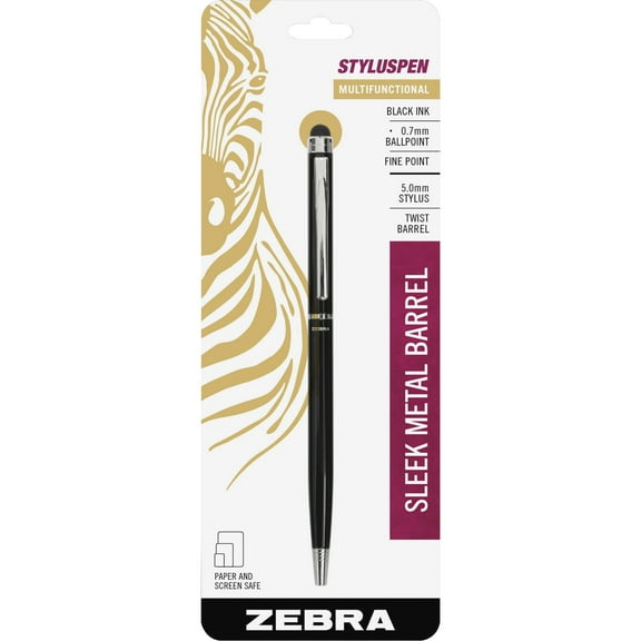 Styluspen Twist Ballpoint Pen/stylus, Black | Bundle of 5 Each