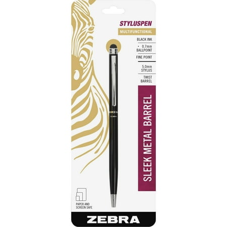 - Zebra Pen, ZEB33111, Stylus Twist Ballpoint Pen Combo, 1, Black