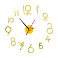 thumbnail image 2 of Reloj de pared creativo DIY con pegatinas, reloj DIY sin marco, grande y moderno para dormitorio Oro, 2 of 7