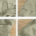 thumbnail image 5 of Nestiefly Mens Cargo Shorts Lightweight Elastic Waist Work Button Zip Up Shorts Summer Workout Hiking Outdoor Pull On Pants Light Green 4XL, 5 of 6