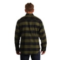 thumbnail image 5 of Burnside - Yarn-Dyed Long Sleeve Flannel Shirt - 8210 - Army/ Black - Size: 3XL, 5 of 8