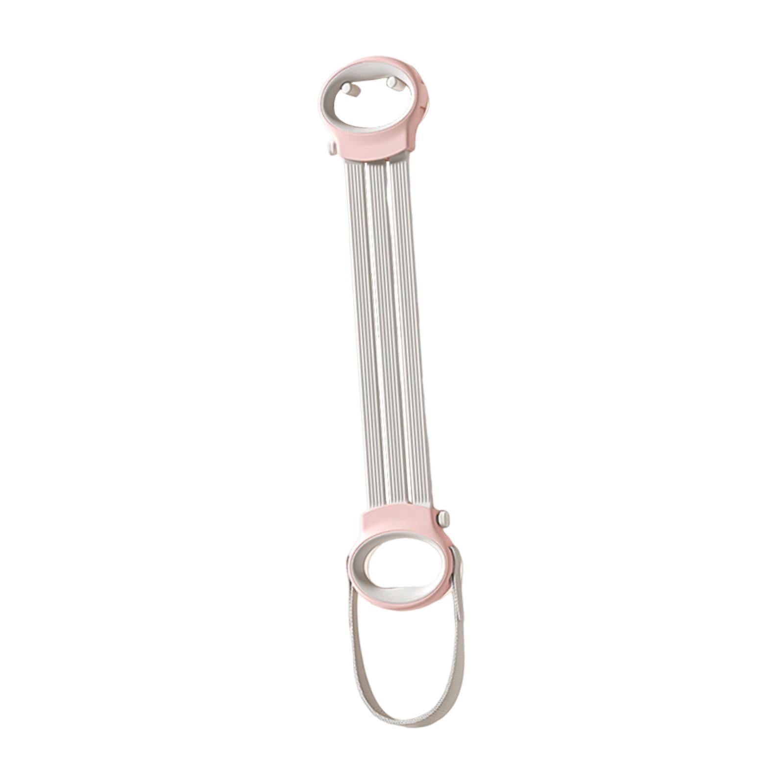 QccHieUs Resistance Band 3 Gears Adjustable, Handle Elastic Puller Rope, Gym Workout Back Pink