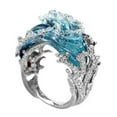 thumbnail image 6 of SSKFHGI Oceans Oath Jewelry SetBoho Blue Ocean Wave Necklace Earrings Set New, 6 of 8