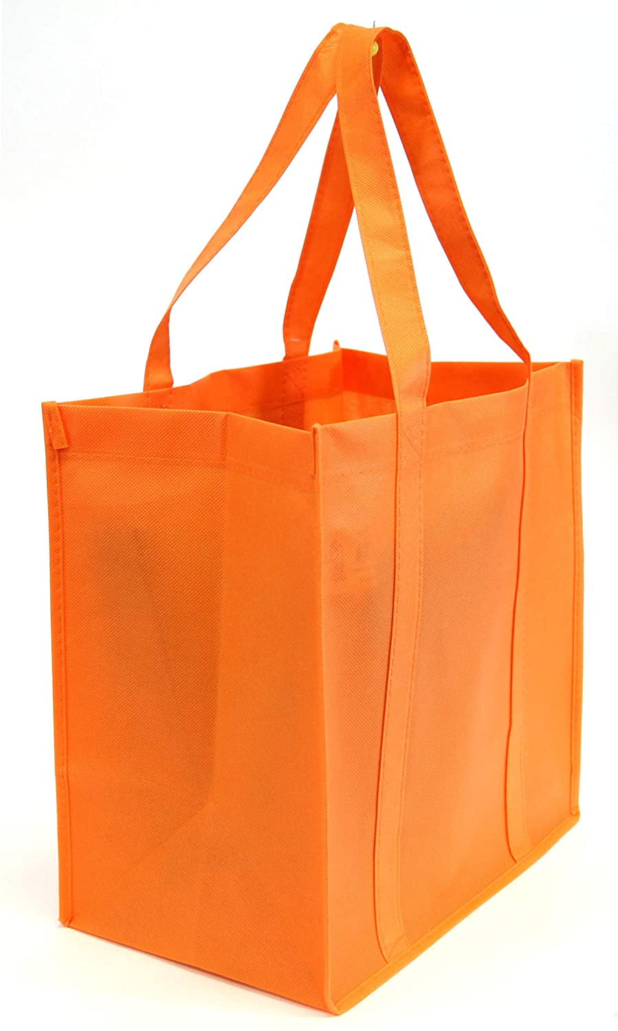 10 PACK Heavy Duty Grocery Tote Bag, Orange Large & Super Strong, Reusable Shopping  Bags with Stand-up PL Bottom, Non-Woven Convention Tote Bags, (Set of 10),  Orange 