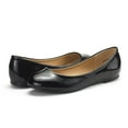 thumbnail image 3 of BURUDANI Women's Ballerina Walking Flats Shoes BLACK/PU Size 12, 3 of 5