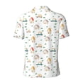 thumbnail image 3 of Vsdgher Cartoon House Print Men's Short Sleeve Stretch Polo Shirt, Moisture-Wicking Performance Polo Shirt, 3 of 8