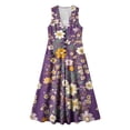 thumbnail image 7 of fheaev Womens Summer Maxi Dress Tank Sleeveless V Neck Button Down Casual Floral Loose Beach Vacation Sundress with Pockets Multicolor M, 7 of 7