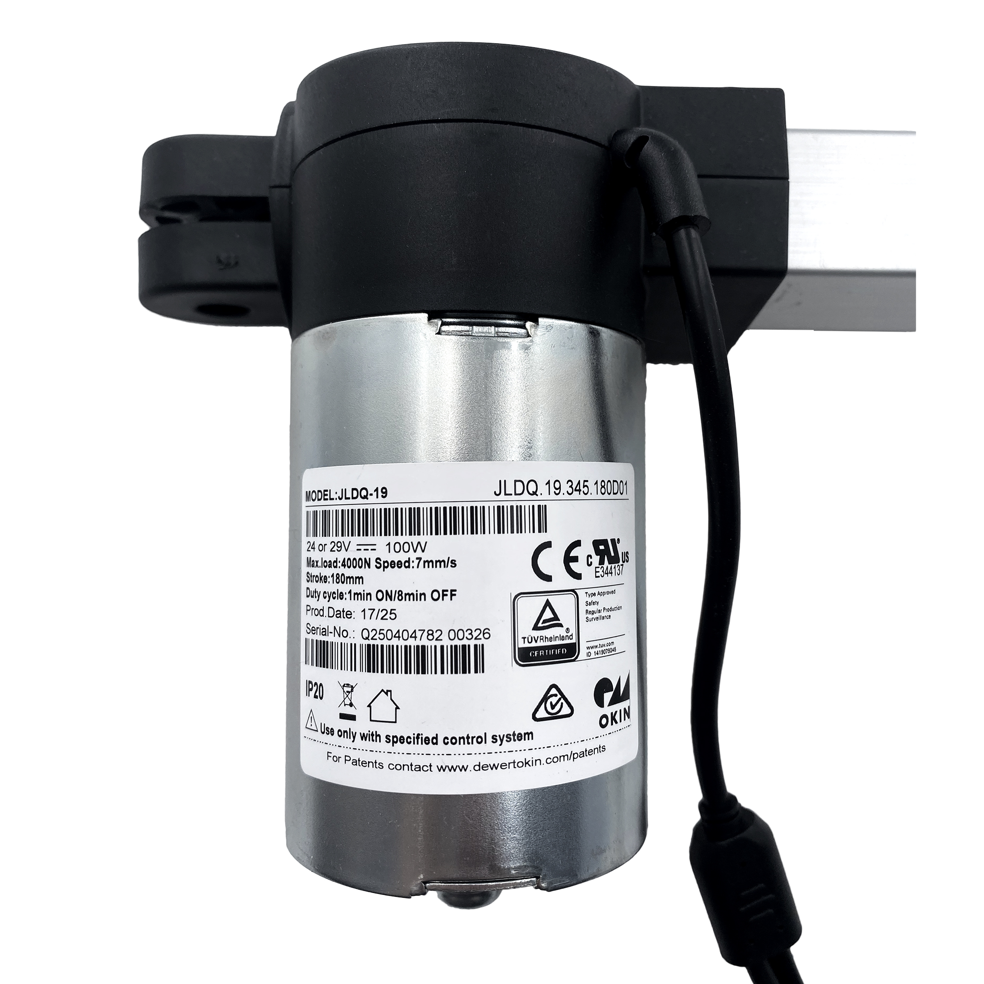 Okin Motor Model JLDQ.19.345.180D01 Linear Actuator Replacement for Electric Sofa Lift Chairs Power Recliner