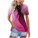 thumbnail image 1 of Blusas para las Mujeres Impresión Casual Manga Corta Turndown Collar Botón Superior, Tops Cortos para las Mujeres, 1 of 9