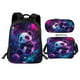 thumbnail image 1 of Juego de mochilas escolares Trimety Panda con lonchera y estuche para lápices, 1 of 7