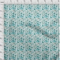 thumbnail image 4 of oneOone Polyester Spandex Turquoise Blue Fabric Kids Floral Dress Material Fabric Print Fabric By The Yard 56 Inch Wide, 4 of 4