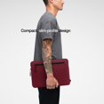 thumbnail image 4 of Incase Compact Laptop Sleeve with Flight Nylon - 14-inch MacBook/Laptop & iPad/Tablet Sleeve - Faux Fur Lining, Lightweight, Durable, Weather Resistant, Slip Pocket for Accessories - Cosmic Red, 4 of 7