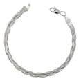 thumbnail image 1 of JOYARIS Pulsera Dama Esclava Trenzada Florentina Plata Ley 925 Talla Largo/Ancho: 19 cm x 4 mm PT-0000596, 1 of 4