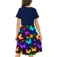 thumbnail image 5 of ATOGUTA Princess Dresses for Girls Short Sleeve Casual T-Shirt Dress Summer Clothes for Children Multicolor, Size 4T-14, 5 of 5