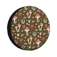 thumbnail image 1 of Wukai Champignons et Imprimé d'Automne Housse de Pneu de Rechange pour Remorque RV, Housse de Roue en Cuir Synthétique PVC Imperméable pour Camion, Remorque, RV, SUV, Campeur-17 Pouces, 1 of 6