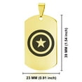 thumbnail image 2 of Stainless Steel Captain America Dog Tag Pendant Necklace, 2 of 3