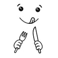 thumbnail image 3 of Calcomanía de pared Smile Face Fridge Sticker linda PVC, Mural divertido y decorativo, decoración de arte de pared para el fondo de la cocina del, 3 of 8