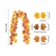 thumbnail image 3 of Artificial Maple Leaf Garland | Halloween Multicolor Rattan Hanging Vine with Mini Pumpkins | Faux Plastic Foliage Fall Decoration for Home Fireplace Party | 1pc 175cm (68.9in), 3 of 6