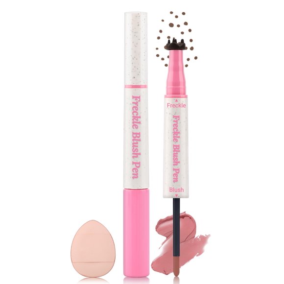 Bolígrafo para colorete Freckle Stamp Erinde Natural 2 en 1, color marrón claro
