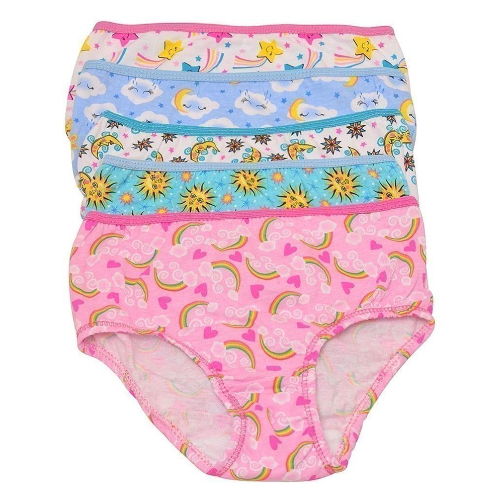 1000 Cute 1000 Cute Little Girls Multi Color Rainbow Print 5 Pc