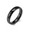 thumbnail image 2 of Men's Rhombus Band Tungsten Steel Wedding Ring Size 6-12 Black/Silver/Rose Gold, 2 of 8
