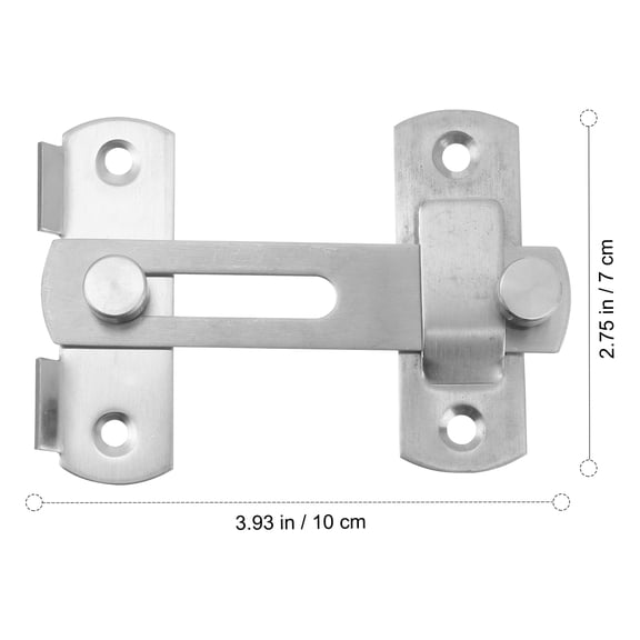 YSNOOWE 1Pcs Stainless Steel Door Latch for Homeowners with Security Bolt 4 Inch
