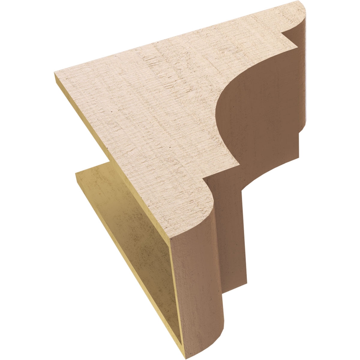 11"W x 22"D x 22"H Classic New Brighton Rough Cedar Woodgrain TimberThane Corbel, Primed Tan