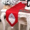 thumbnail image 3 of Christmas Table Runner,Classic-Kitchen Dining Table Decor Fall Table Runner Fireplace Scarf Gnomes Table Cloth Grey, 3 of 8