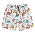 thumbnail image 3 of Uemuo Dinosaur Pattern Men's Swim Trunks Hawaiian Beach Bathing Suit Swimsuits Beach Quick-Dry Shorts with Pockets-Large, 3 of 9