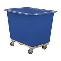 Royal Basket Trucks Cube Truck,HDPE,Blue,7.5 cu. ft. G06-BLX-PTA-4UNN