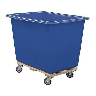 Royal Basket Trucks Cube Truck,HDPE,Blue,7.5 cu. ft. G06-BLX-PTA-4UNN