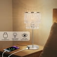 thumbnail image 6 of HonoDing Touch Control Crystal Table Lamp with USB Charging Ports,Minimalist, Wedding Gift, 3-Way Dimmable Bedside Touch Table Lamp,for Bedroom, Office, Living Room, 6 of 8