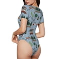 thumbnail image 2 of Balery Camping Caravan Body de cuello redondo de manga corta para mujer Tops de manga corta Tops básicos-Small, 2 of 7