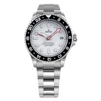 Ratio FreeDiver GMT Series Sapphire Stainless Steel White Dial Automatic RTF057 200M Men's Watch