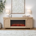 thumbnail image 3 of Real Flame Dahlia 76" Landscape Electric Fireplace TV Stand in White Oak, 3 of 9