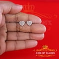 thumbnail image 6 of King of Bling's Aretes Para Hombre Heart 925 White Silver 0.25ct Diamond Men & Women Earrings, 6 of 12