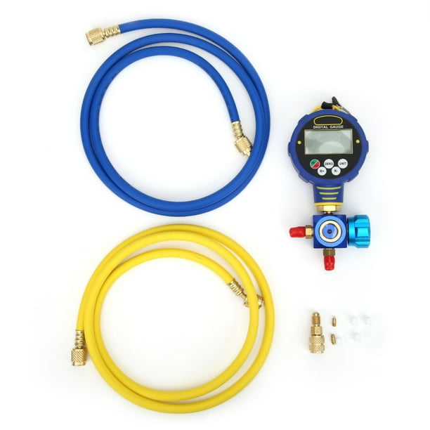 Engine Cylinder Compression Tester Kit Digital Refrigerant Gauge