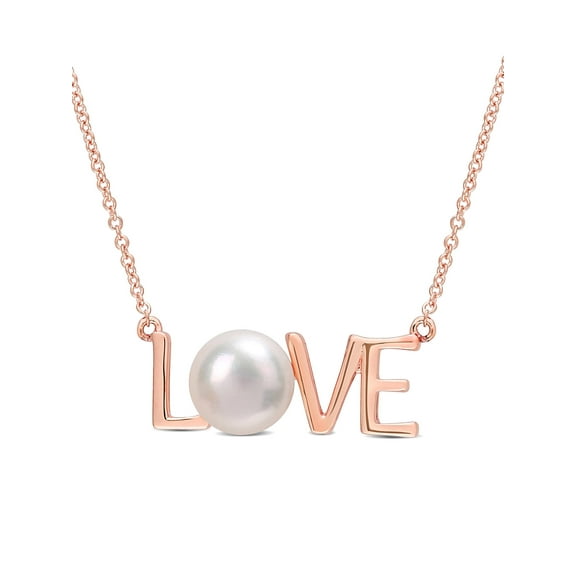 Everly Women's Cultured Pearl 10k Rose Gold Necklace