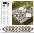 thumbnail image 3 of Summer Botanical Table Runner Linen Burlap Table Runner 48 Inches Long Tropical Monstera Leaf Floral Dresser Scarves for Kitchen Island Coffee Dining Room Party Wedding Holiday Decoration 13"x48", 3 of 8