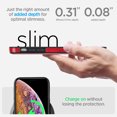 thumbnail image 3 of for iPhone X/XS PU Leather Back Case, Built-in Invisible Stand [Compatible with Magsafe] Protective Slim Kickstand Anti-fall Phone Cover Compatible with iPhone X/XS, Winered, 3 of 8